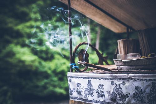 smoke on vignette photography